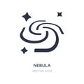 nebula icon on white background. Simple element illustration from Astronomy concept