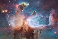 Nebula an interstellar cloud of star dust. Outer space image Royalty Free Stock Photo