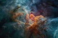 nebula with intricate, wispy structures and stars in the background