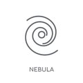 Nebula linear icon. Modern outline Nebula logo concept on white