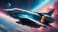 Nebula\'s Elysium: A Majestic Flight in Celestial Bliss. Generative AI