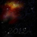 Nebula space background with New year theme Royalty Free Stock Photo