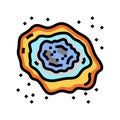 nebula space exploration color icon vector illustration Royalty Free Stock Photo