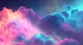 Nebula Space Galaxy Neon Cloud Royalty Free Stock Photo