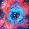 Nebula. space. stars . galaxies. acrylic. constellations. starry skyÃÅ½ space oil on canvas. abstraction brush strokes Royalty Free Stock Photo