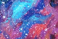 Nebula. space. stars . galaxies. acrylic. constellations. starry skyÃÅ½ space oil on canvas. abstraction brush strokes Royalty Free Stock Photo