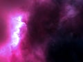 Nebula space stars sky CG illustration background Royalty Free Stock Photo