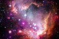 Nebulae and many stars in outer space. Elements of this image furnished by NASA