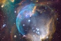 Nebulae and many stars in outer space. Elements of this image furnished by NASA