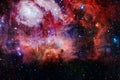 Nebulae and stars in outer space. Elements of this image furnished by NASA