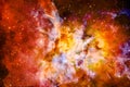 Nebulae and stars in outer space. Elements of this image furnished by NASA