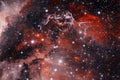 Nebulas, galaxies and stars in beautiful composition