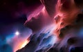 Nebulas and stars cosmic background, beautiful picture of the universe with galaxies, cosmic nebulae and stars