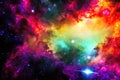 Nebulas and stars cosmic background, beautiful picture of the universe with galaxies, cosmic nebulae and stars