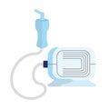 A nebulizer from asthma and respiratory diseases in vector Royalty Free Stock Photo