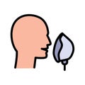 Nebulizer icon. Flat element from medical equipment collection. Color Nebulizer icon sign for web design