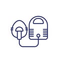 nebulizer icon on white, line