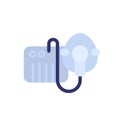 nebulizer, inhaler with a mask icon, vector