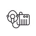 nebulizer or inhaler with mask line icon