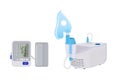 Nebulizer mask for bronchitis. Compressor inhaler. Automatic medical tonometer. hypertensive heart disease.