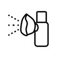 Nebulizer vector icon illustration sign
