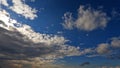 nebulosity rare pretty white cumulus in the summertime sky - photo of nature