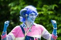 Critter Cosplayer Male in blue makeup