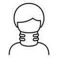 Neck bandage icon outline vector. Accident fracture Royalty Free Stock Photo
