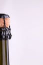 The neck of a bottle of champagne. Royalty Free Stock Photo