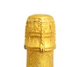 Neck of closed champagne bottle Royalty Free Stock Photo