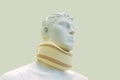 A neck dressing to fix and stabilize the spine Royalty Free Stock Photo