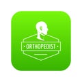 Neck orthopedic icon green vector