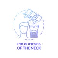 Neck prostheses concept icon