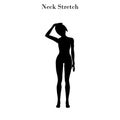 Neck stretch exercise silhouette