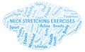 Neck Stretching Exercises word cloud. Wordcloud made with text only