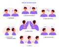 Neck syndrome. Stretch extension exercise for relieving pain necks bad stretching, head exercises office workout, body Royalty Free Stock Photo