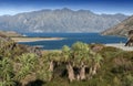 The Neck, viewpoint of Lake Wanaka and Lake Hawea, New Zealand at their closest point Royalty Free Stock Photo