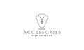Necklace accessories women lines logo symbol icon vector graphic design illustration