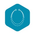 Necklace accessory icon, outline style