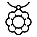 Necklace accessory icon, outline style