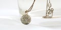 Necklace ball with gems Royalty Free Stock Photo