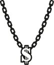 Necklace with big dollar sign Royalty Free Stock Photo