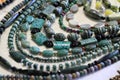 necklace collection mineral background