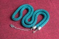 Necklace of color aquamarine from beads Royalty Free Stock Photo