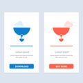 Necklace, Heart, Gift Blue and Red Download and Buy Now web Widget Card Template
