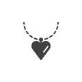 Necklace with heart icon vector Royalty Free Stock Photo