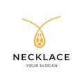 Necklace logo design template vector isolated illustration