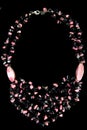 Necklace with Pink and Black Stones Royalty Free Stock Photo