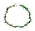 Necklace from tumbled green aventurine gemstone