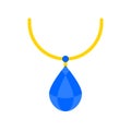 Necklace vector illustration, Isolated flat style icon
